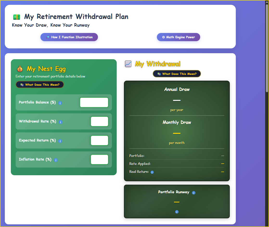 My Retirement Withdrawal Plan
